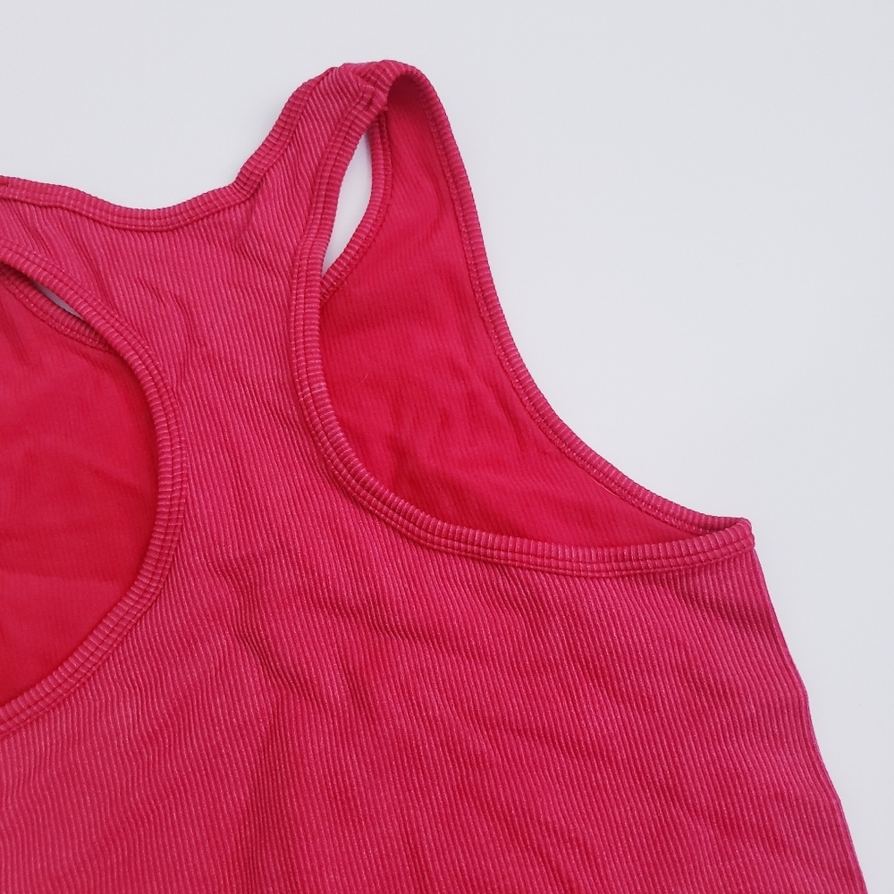 Free People Ribbed Cropped Boho Racerback Tank Top - Picture 5 of 7